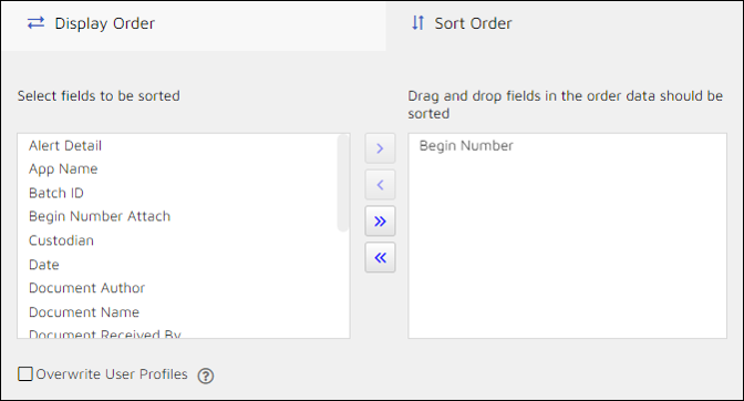 02 - 03 - Add Field Profile - Sort Order