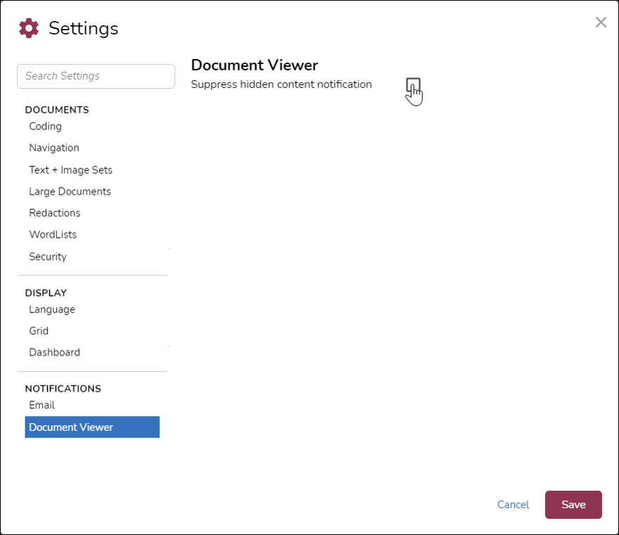 103 - 12 - User Settings - Doc Viewer - Hidden Content-3