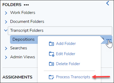 133 - 01 - Transcripts Option Menu