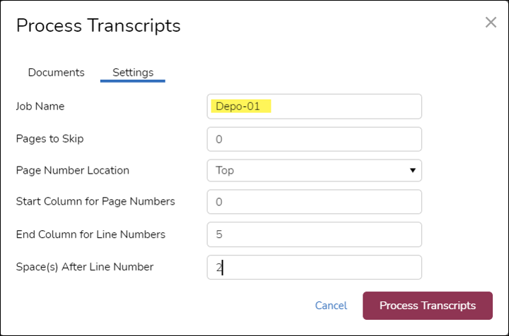 133 - 04 - Process Transcripts settings