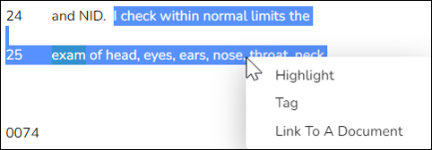 133 - 12 - Transcripts text select menu