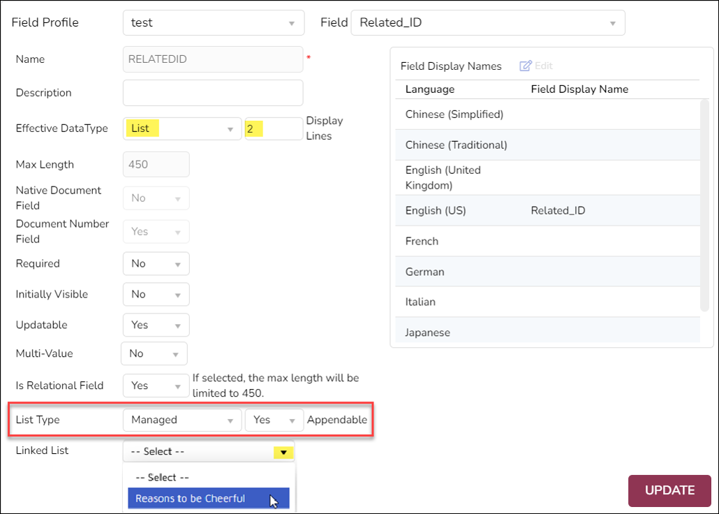 150 - 10 - Configure List Field