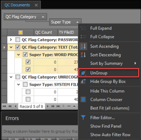 160 - 04 - Import QC Grouping Fields