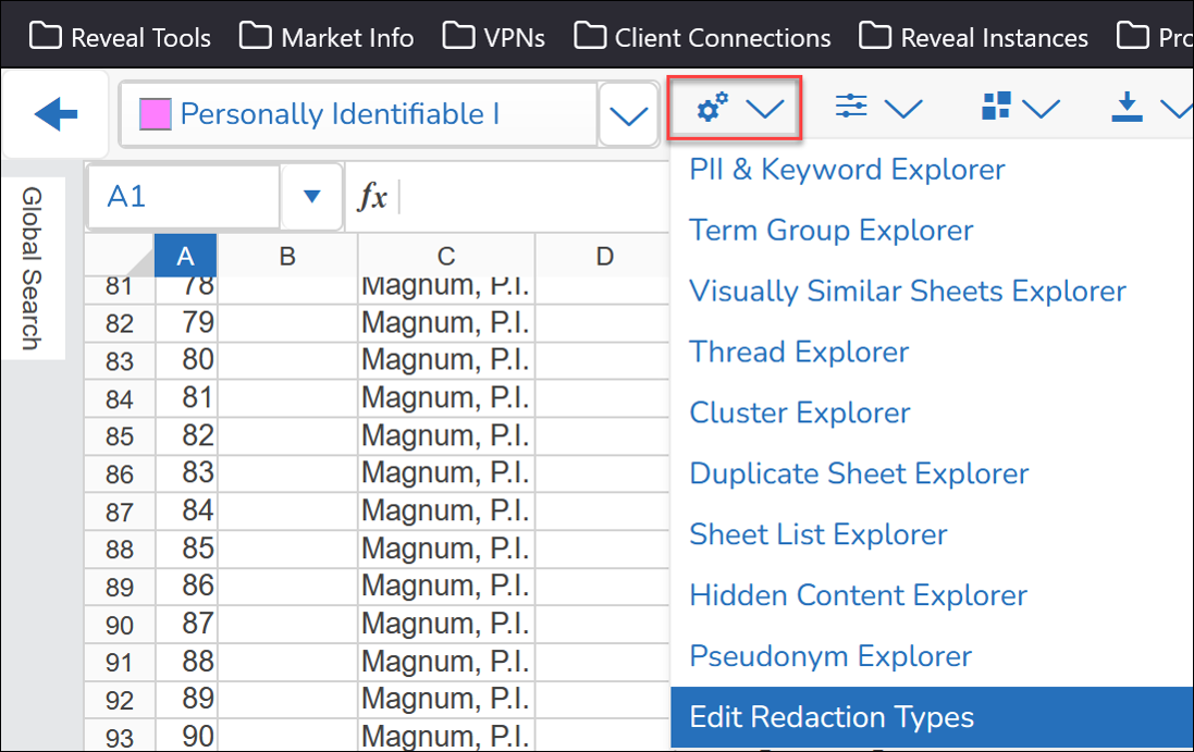 189 - 19 - Exolution select Edit Redaction Types
