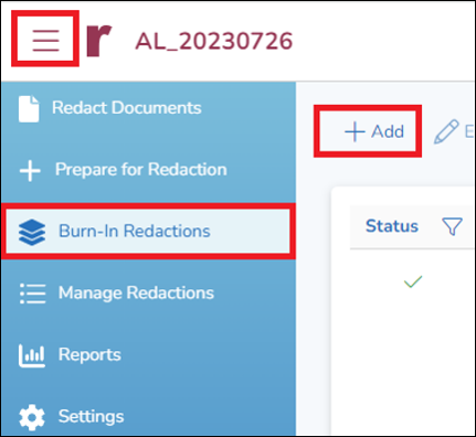 195 - 30 - Select Burn-in Redactions