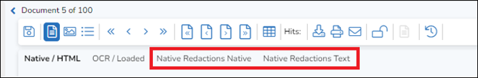 195 - 33 - Native Redaction Text Sets in Review