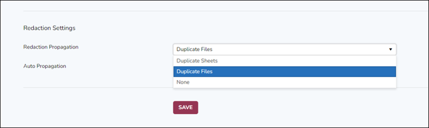 195 - 44 - Redaction Propagation Settings