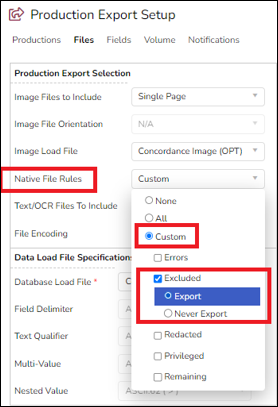 195 - 48 - Production Export Native File Rules