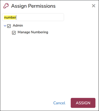 196 - 02 - Manage Numbering Permission