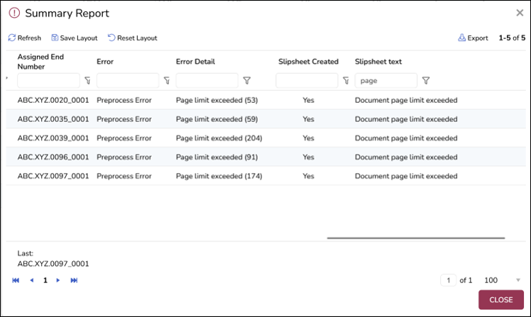 196 - 13 - Numbering Summary Report