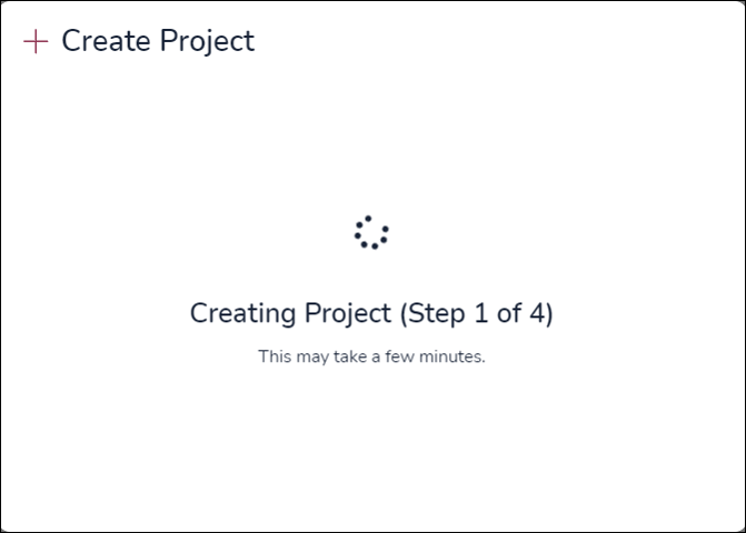 203 - 02a - Project Creation Status