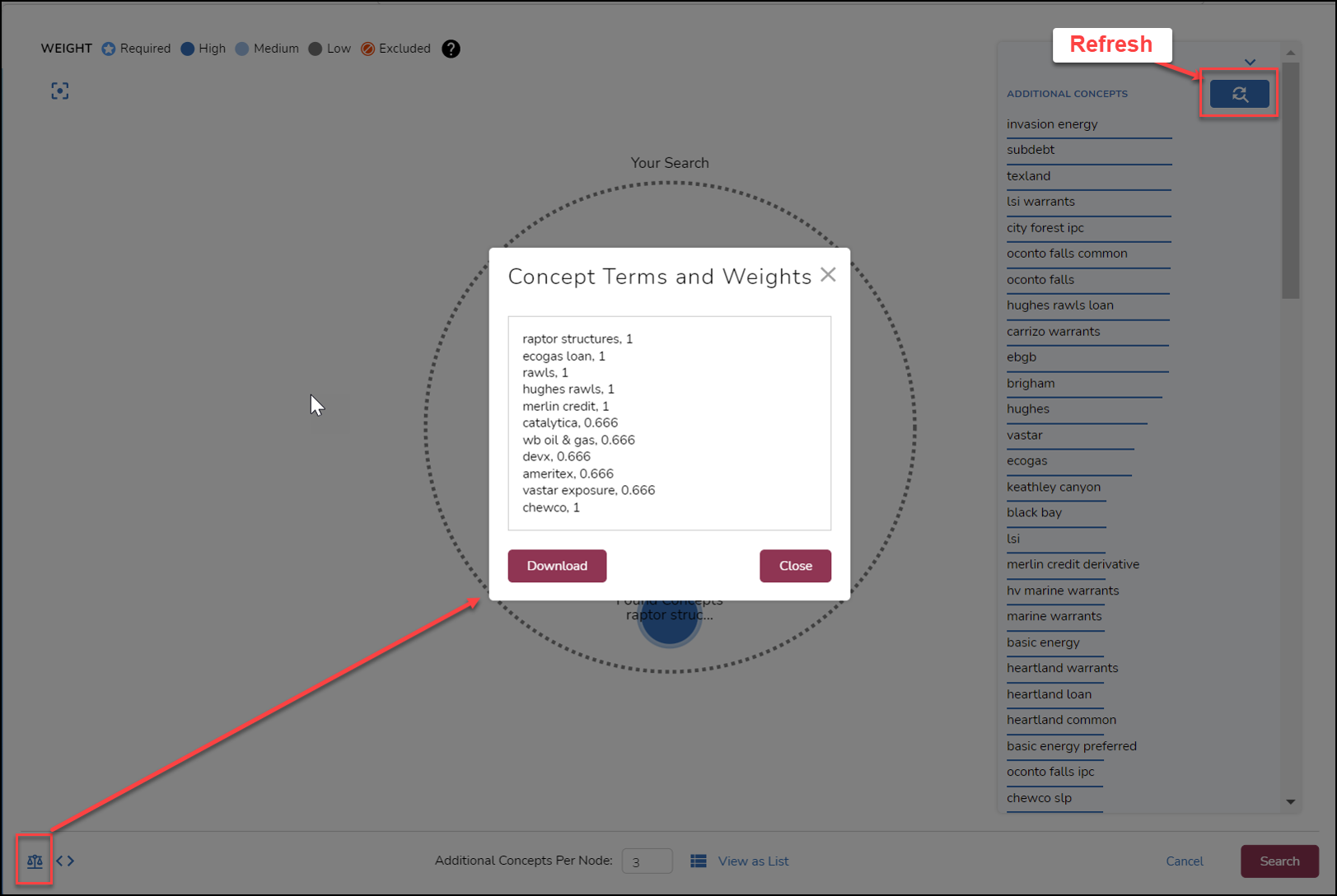 22 - 09 - Refresh and view Brain Explorer term weights-1