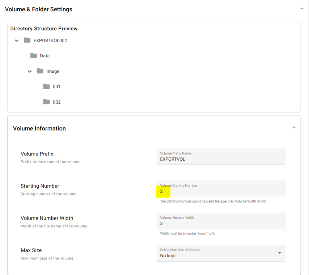 240 - 11 - Production Volume Folder Settings