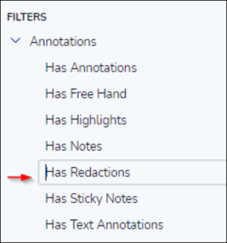 243 - 01 - Has Redactions Filter