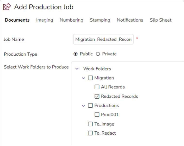 243 - 13 - Add Production Job - Redacted Records