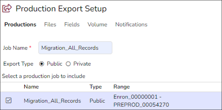 243 - 21 - Production Export Setup