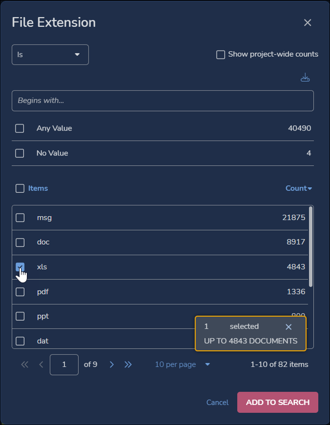 254 - 11 - Select XLS Extension