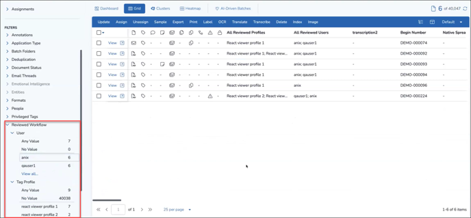 27 - 06a - Review Workflow filter