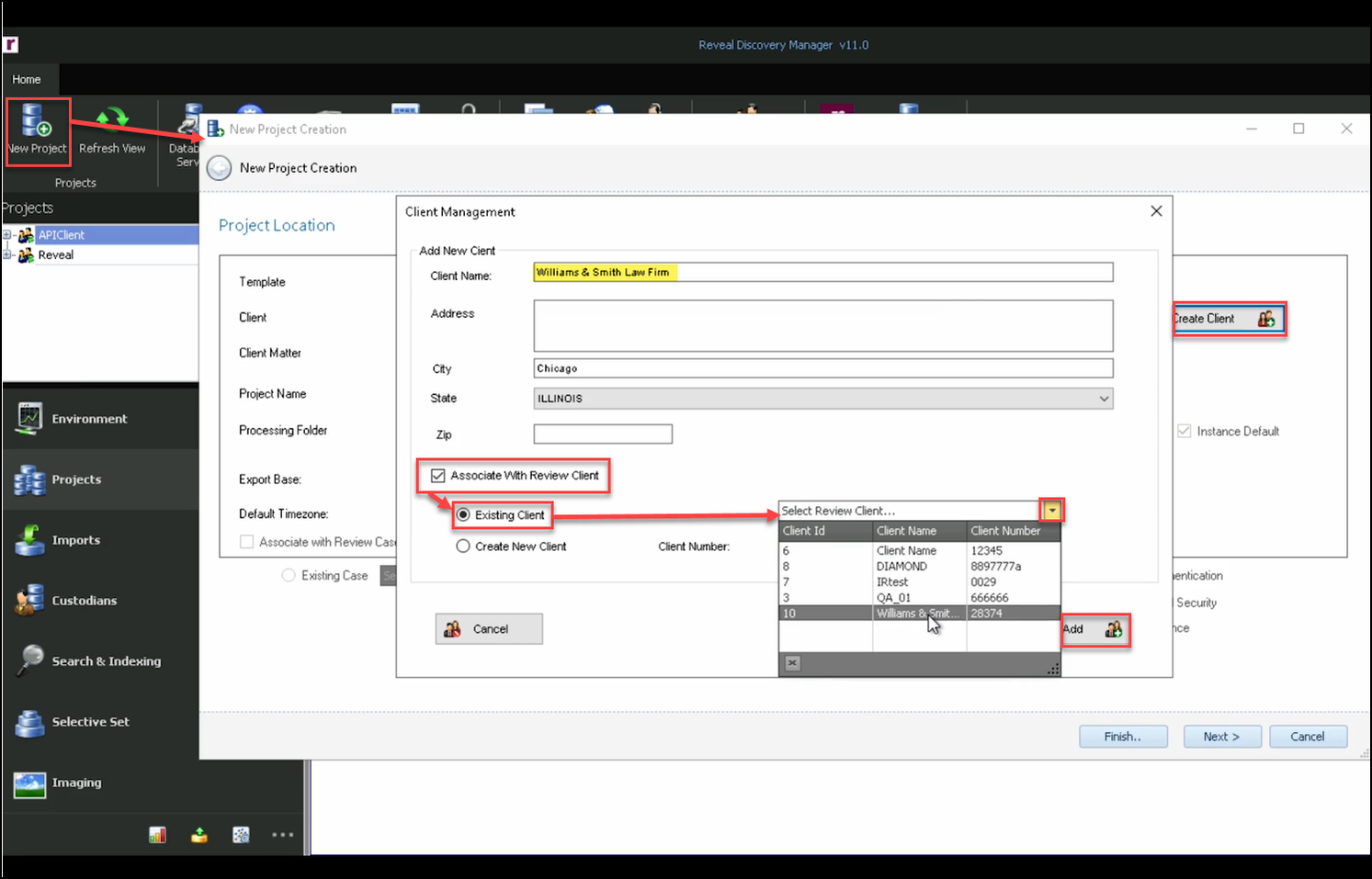 32 - 13 - Client Link to Reveal Processing