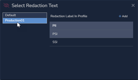 48 - 05 - Select Redaction Profile and Text