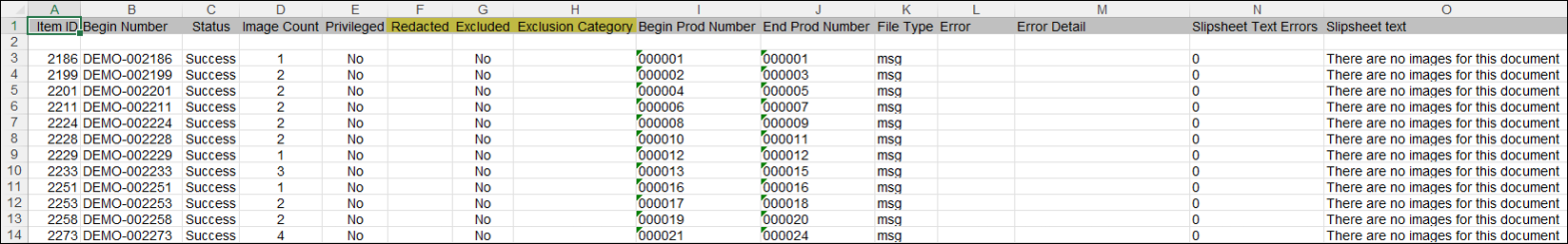 56 - 04 - Production Job Summary Report Excel Export