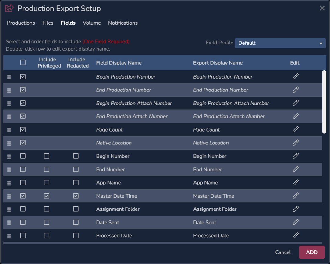 57 - 04 - Production export - Fields-1