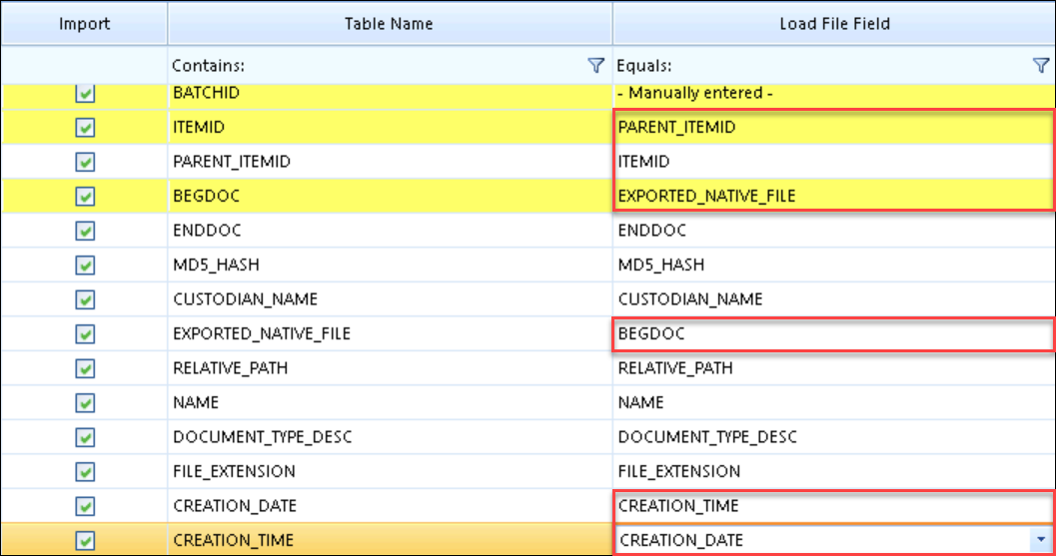 70 - 01 - Reveal Load File Mapping errors-1-1