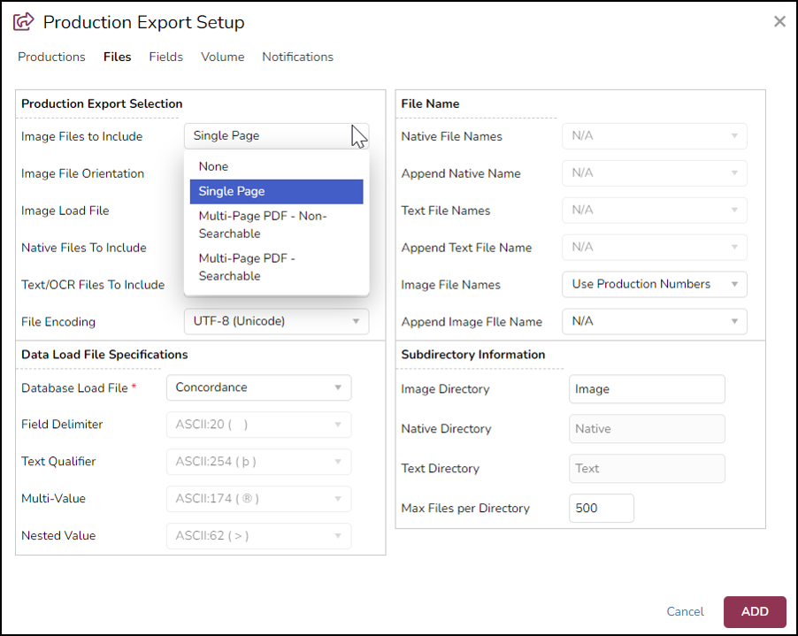 71 - 01 - Production export image files spec