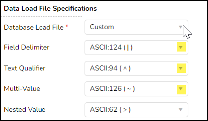 71 - 02 - Data load file spec for export