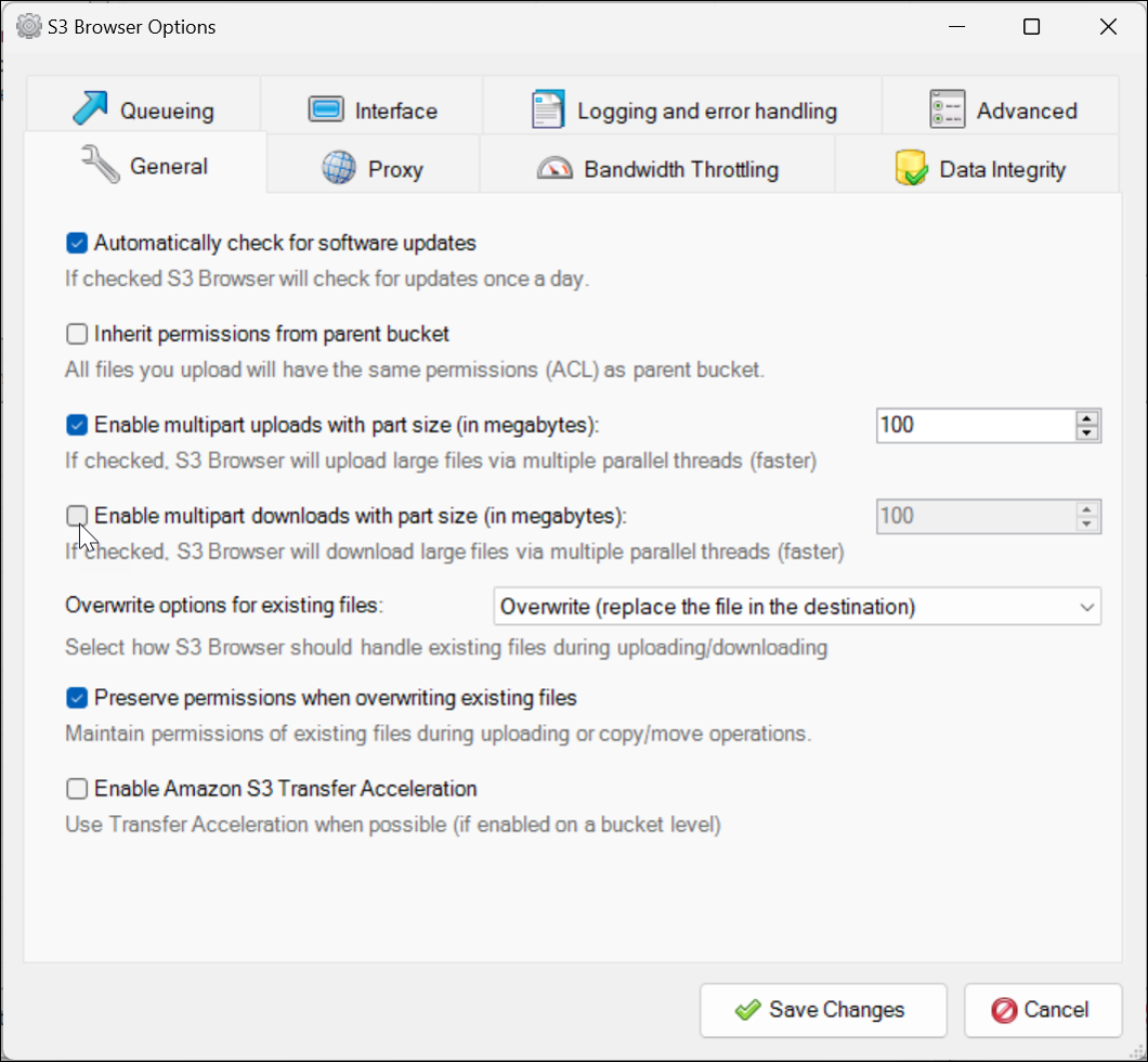 82 - 03 - S3 Enable multi-part uploads (General)