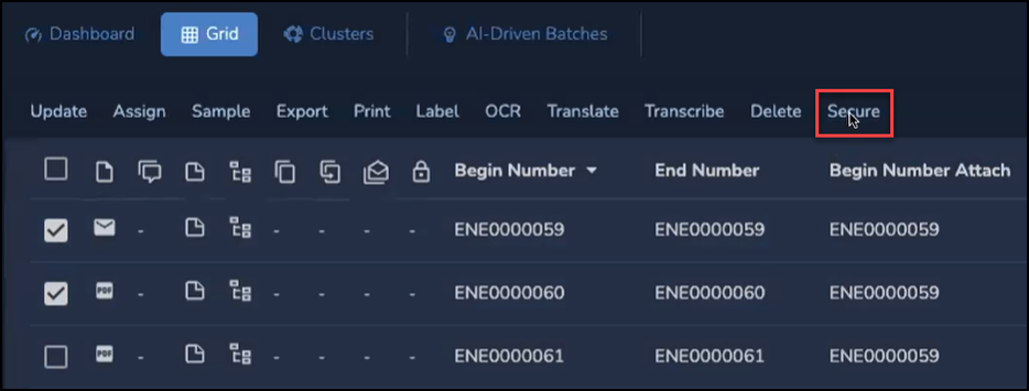 89 - 00 - Select Grid docs to Secure