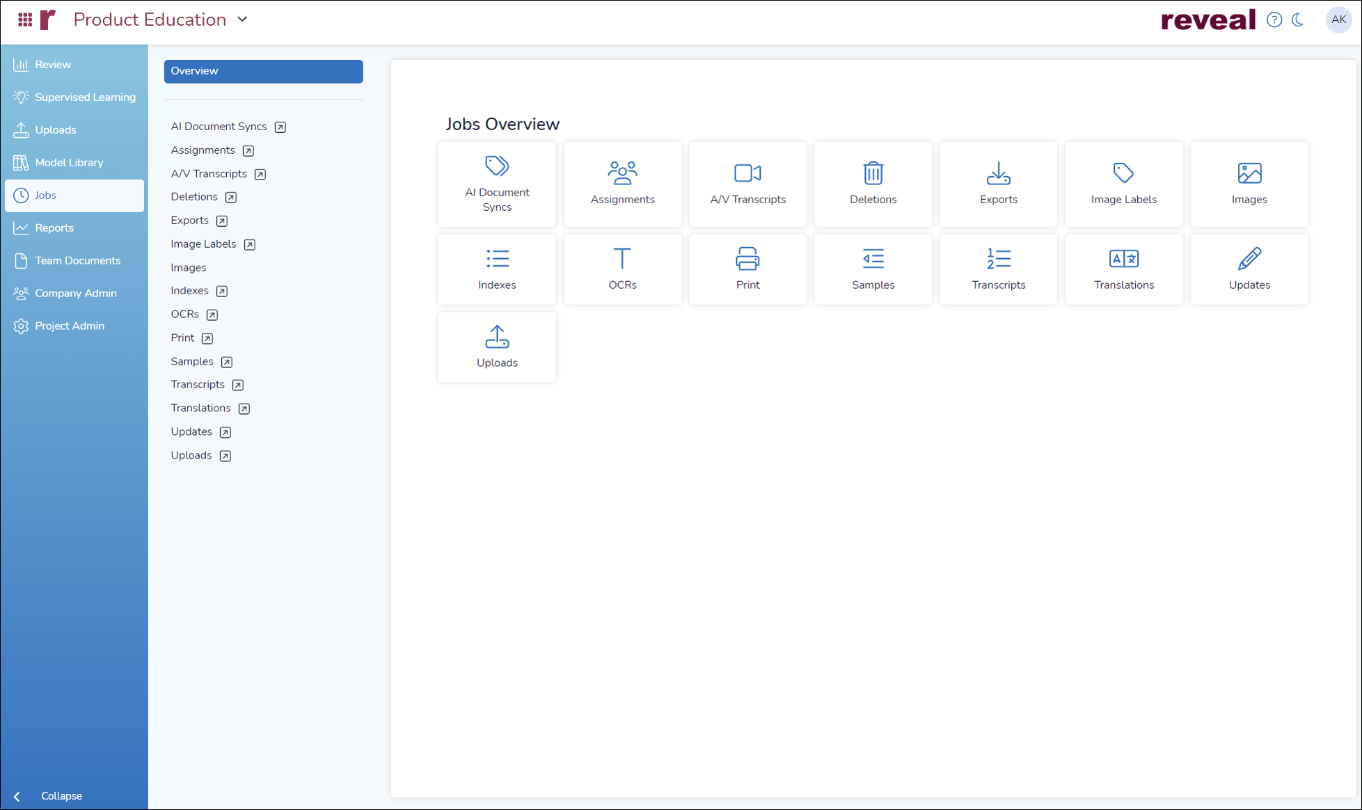 95 - 01 - Jobs Management Overview Screen