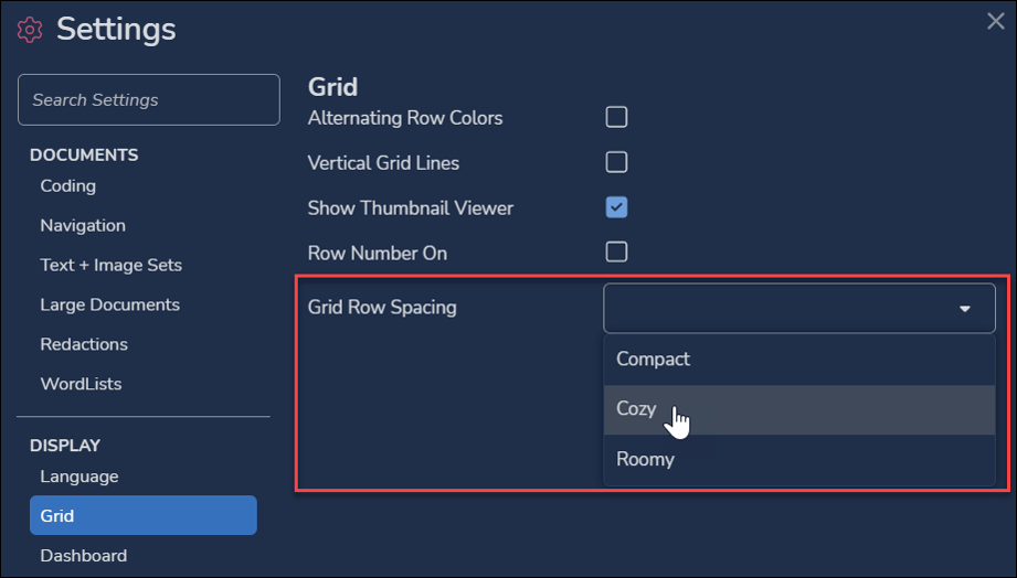 97 - 17 - Grid spacing setting