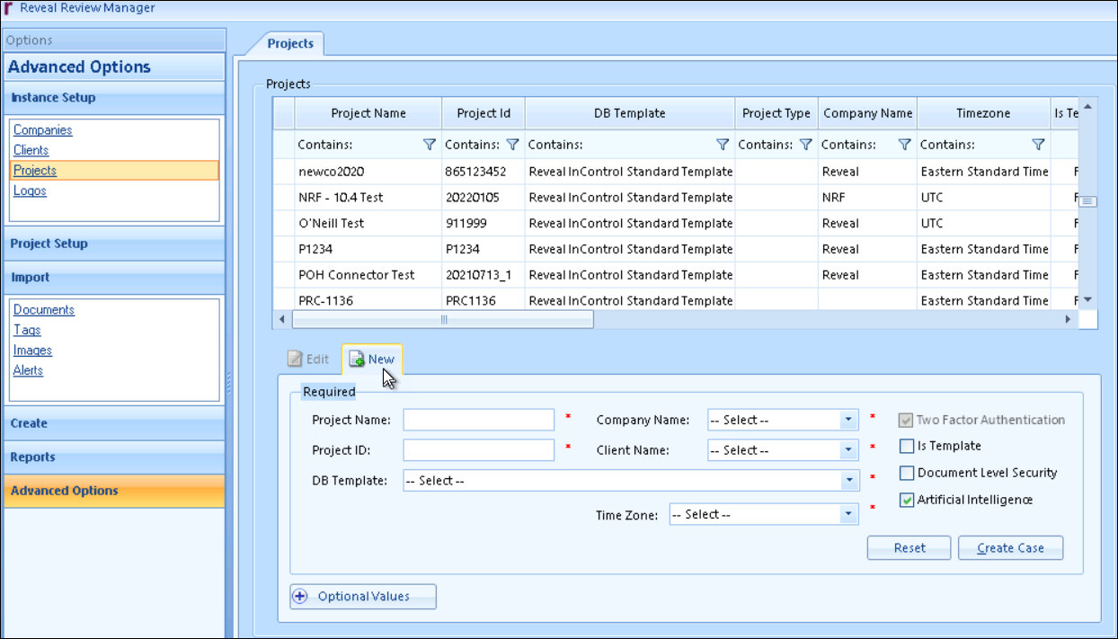 64 - 04 - Create new project in Review Manager