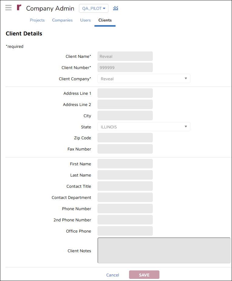 63 - 02 - Add Client Details screen in Company Admin