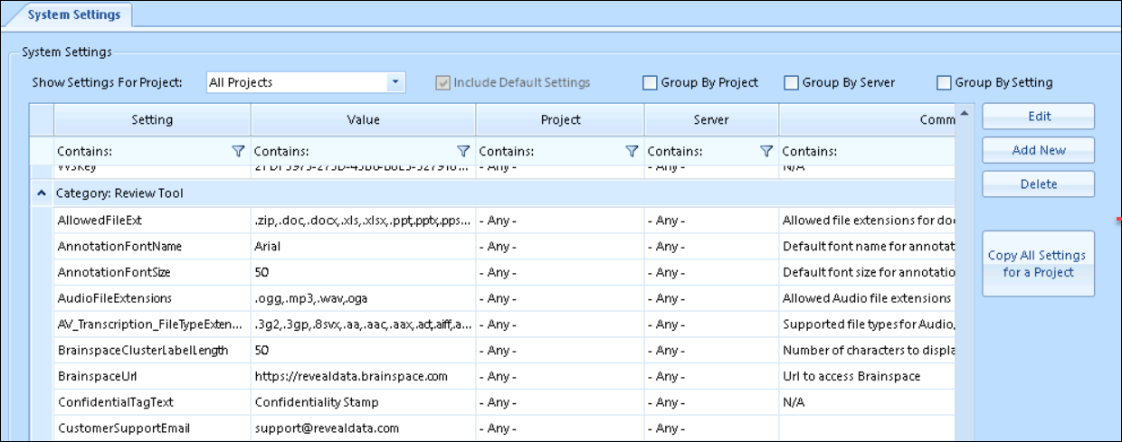 67 - 01 - System Settings sample